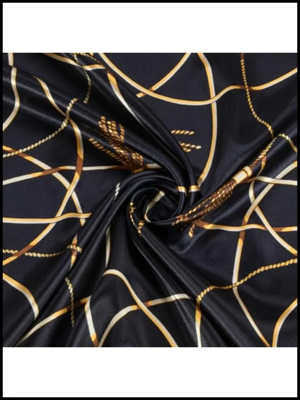 Silky Feel Polyester Square Fashion Scarf Large 35x35 Inch Head Wrap Neckerchief